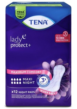 Нічні урологічні прокладки Tena Lady Protect+ Maxi Night, 8 крапель, 12 шт.